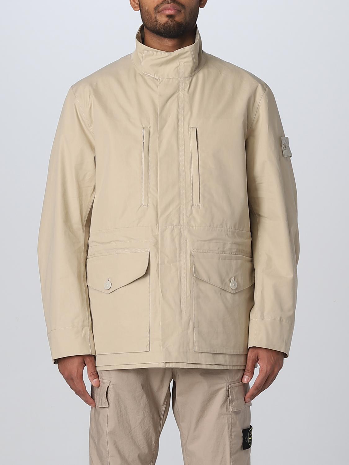 STONE ISLAND 外套: 外套 男士 Stone Island, 米色 - Img 1