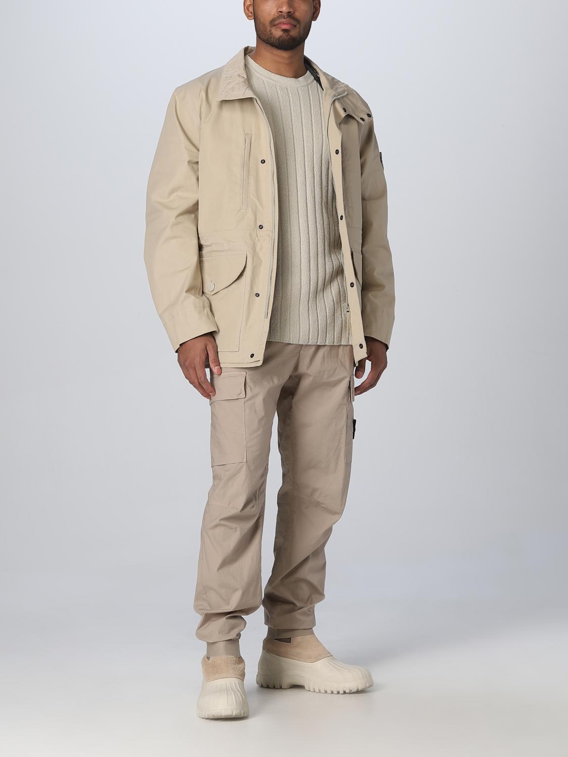 STONE ISLAND 外套: 外套 男士 Stone Island, 米色 - Img 2