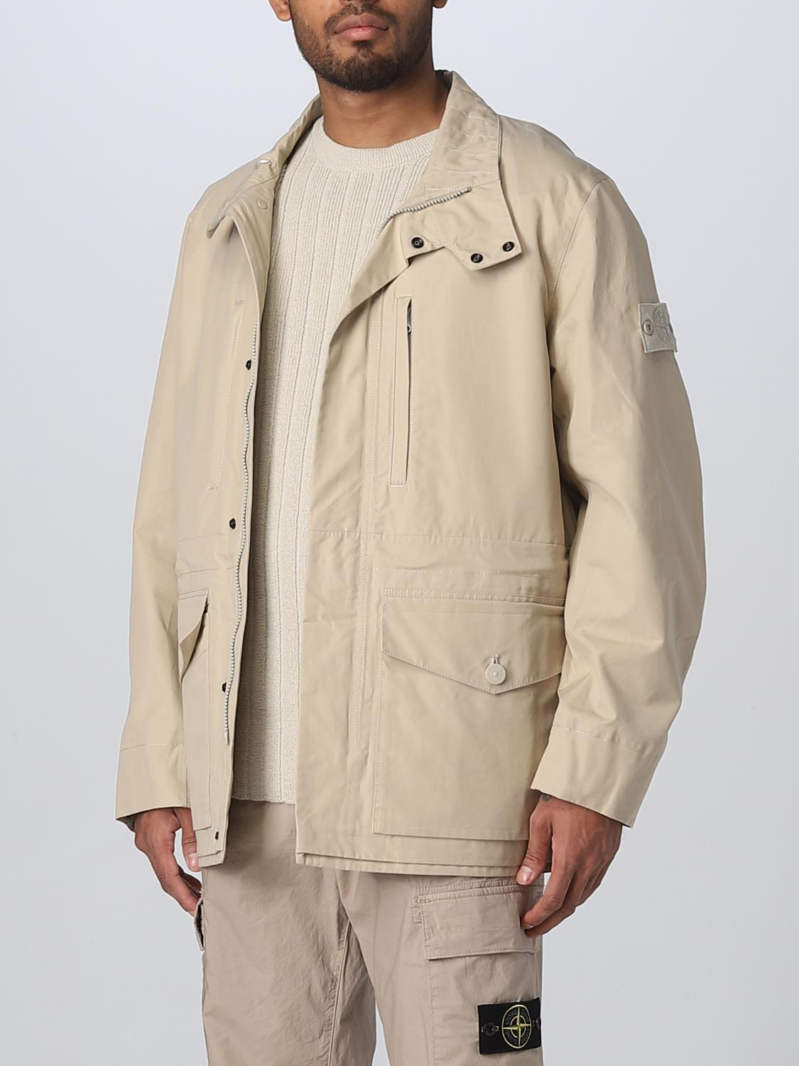 STONE ISLAND 外套: 外套 男士 Stone Island, 米色 - Img 4
