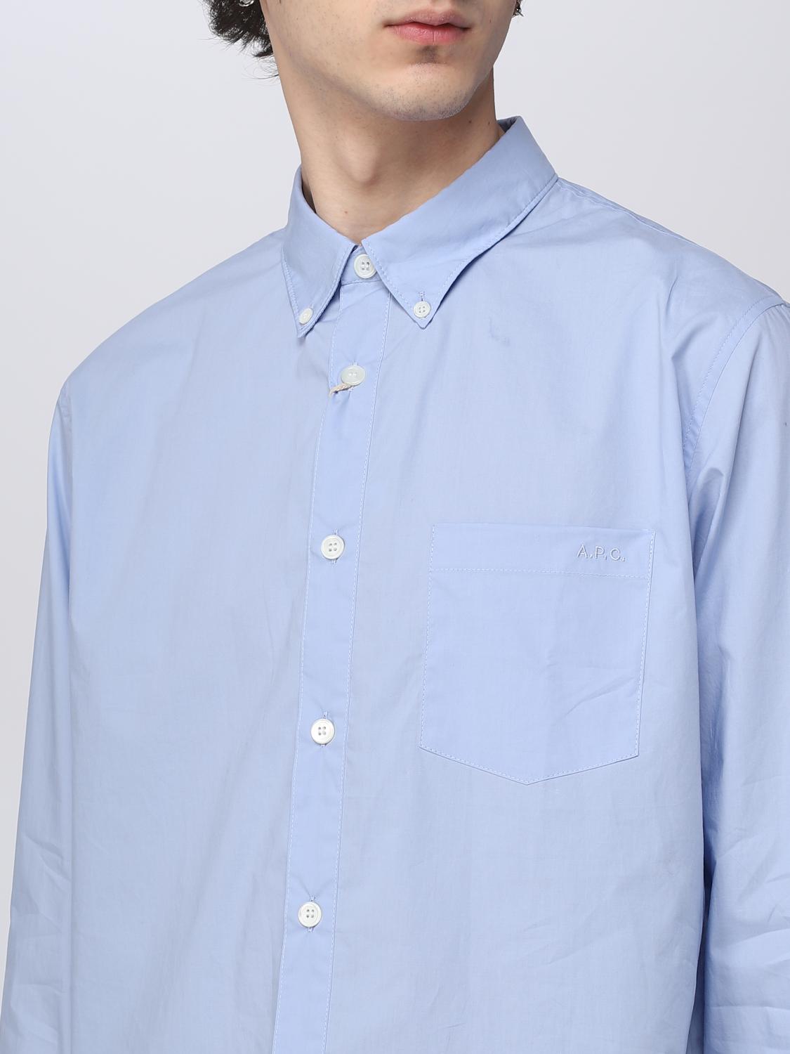 A.P.C. HEMD: Pullover herren A.P.C., Blau - Img 4