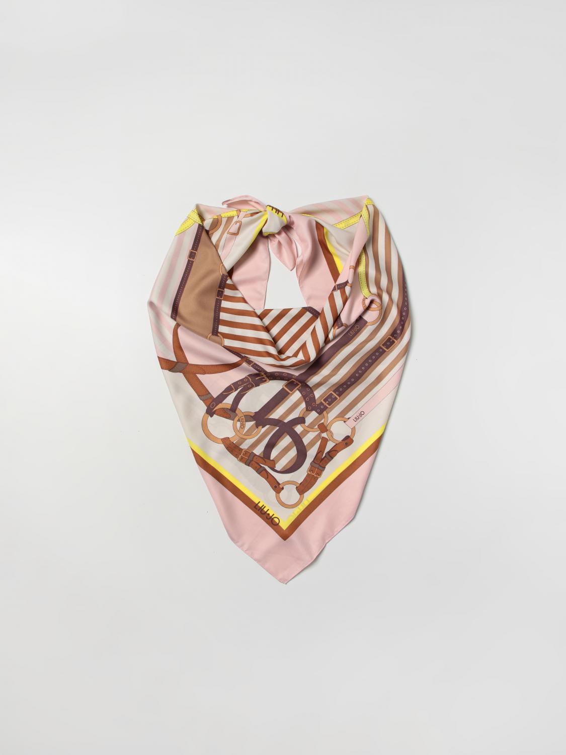 LIU JO FOULARD: Foulard Metalware Liu Jo in satin stampato, Rosa - Img 2