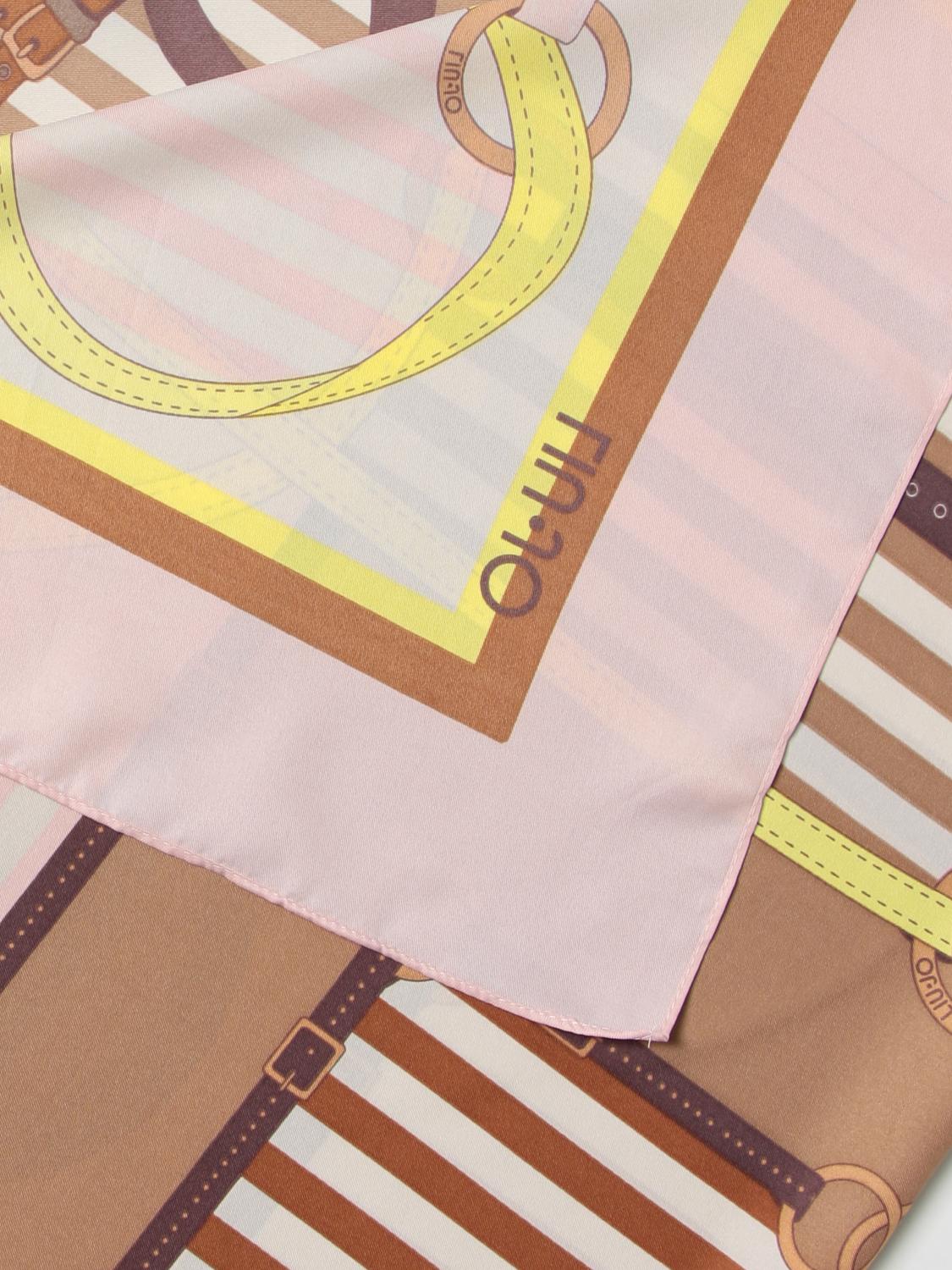 LIU JO FOULARD: Foulard Metalware Liu Jo in satin stampato, Rosa - Img 3