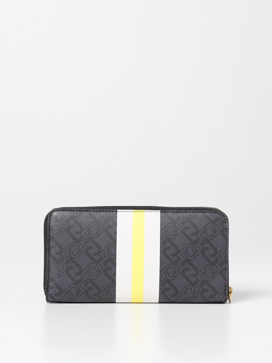 LIU JO PORTAFOGLIO: Portafoglio Liu Jo in pelle sintetica con monogram stampato all over, Nero - Img 3