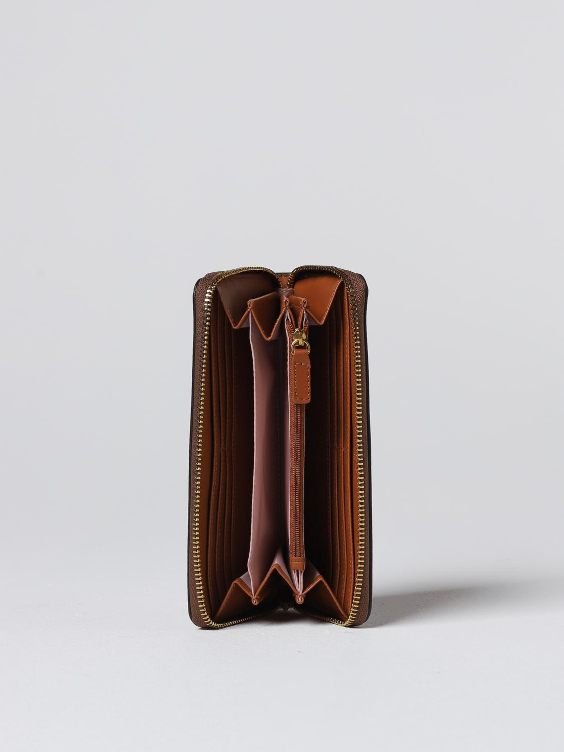 LIU JO PORTAFOGLIO: Portafoglio Liu Jo in pelle sintetica con monogram stampato all over, Marrone - Img 2