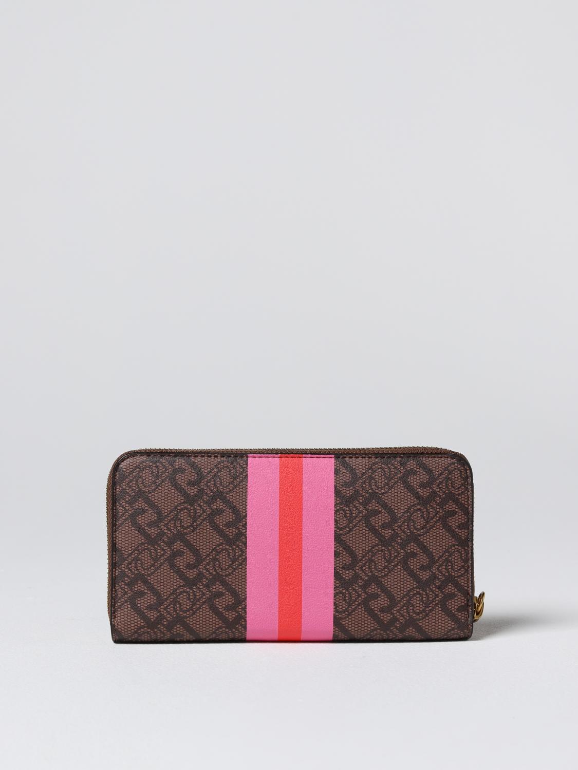 LIU JO PORTAFOGLIO: Portafoglio Liu Jo in pelle sintetica con monogram stampato all over, Marrone - Img 3