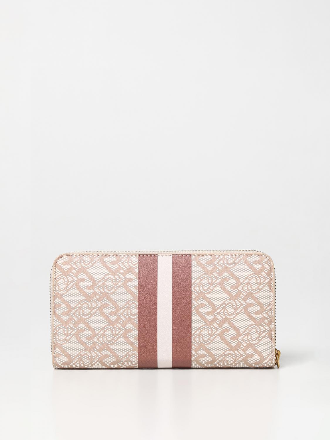 LIU JO PORTAFOGLIO: Portafoglio Liu Jo in pelle sintetica con monogram stampato all over, Noce - Img 3