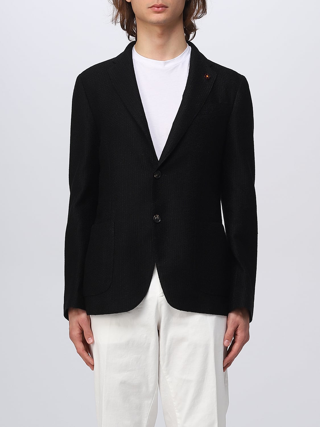 LARDINI 블레이저: 블레이저 남성 Lardini, 블랙 - Img 1