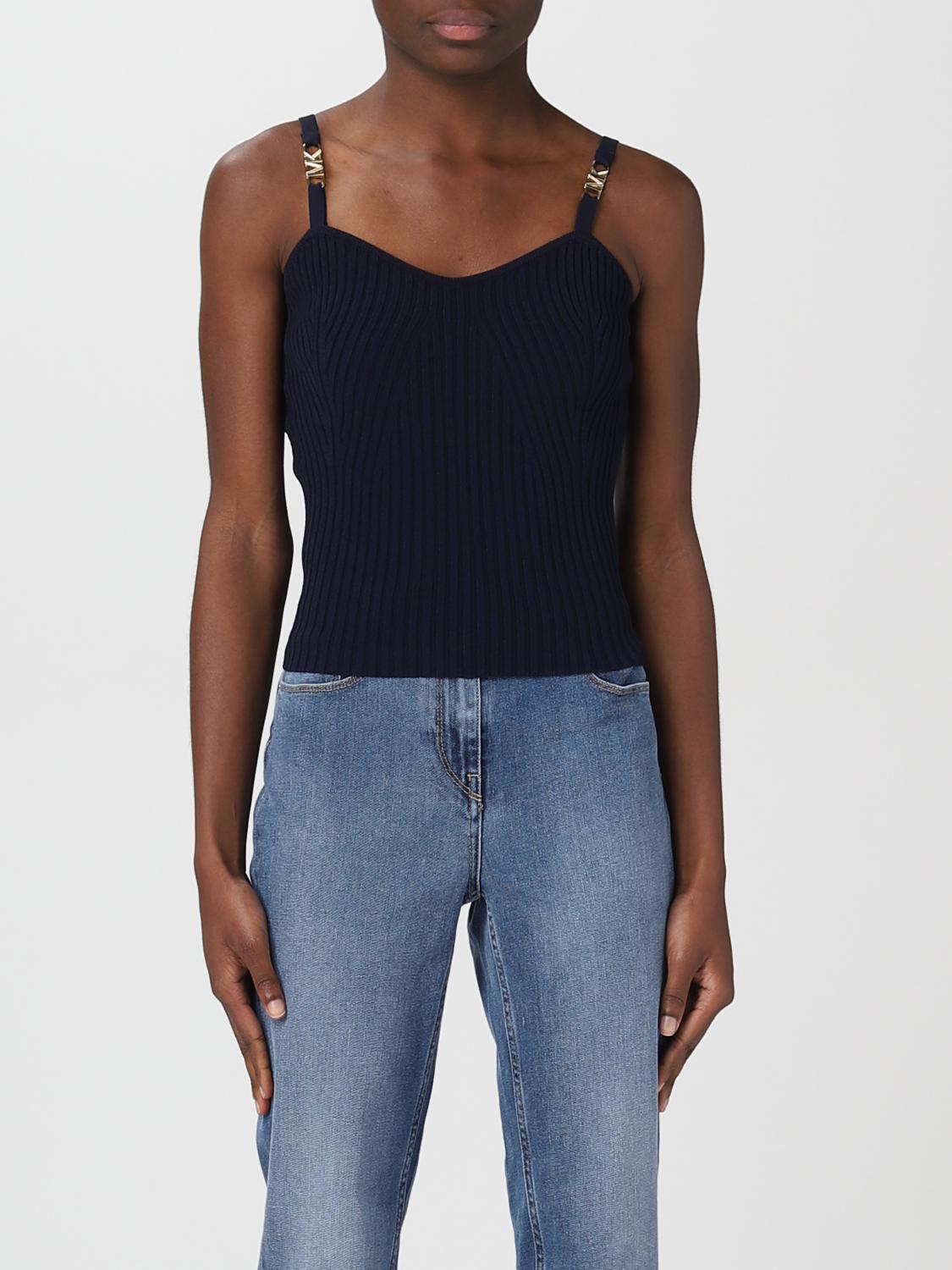MICHAEL KORS TOP: Top Michael Kors in viscosa stretch, Blue - Img 1