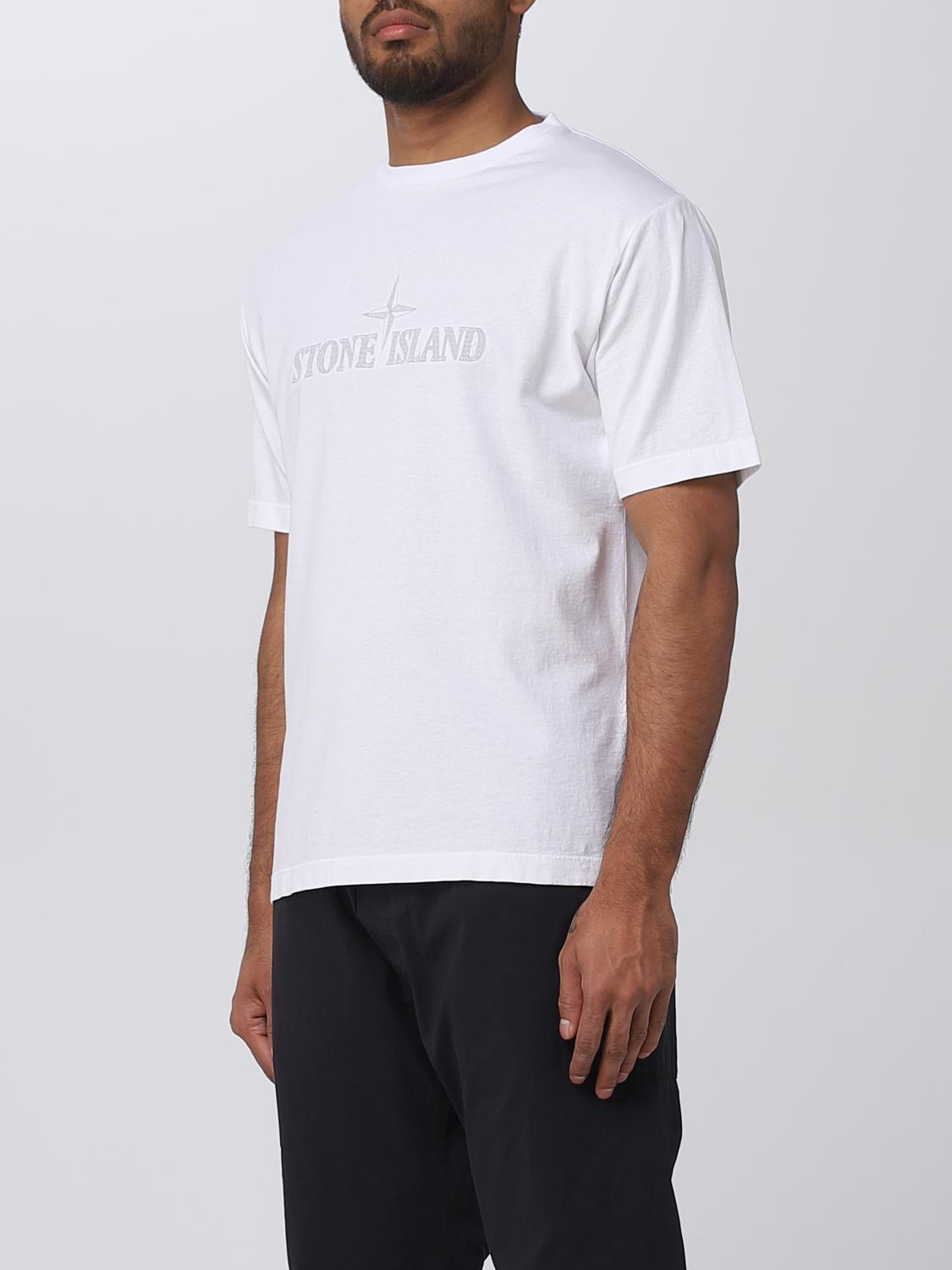 STONE ISLAND CAMISETA: Camiseta hombre Stone Island, Blanco - Img 4