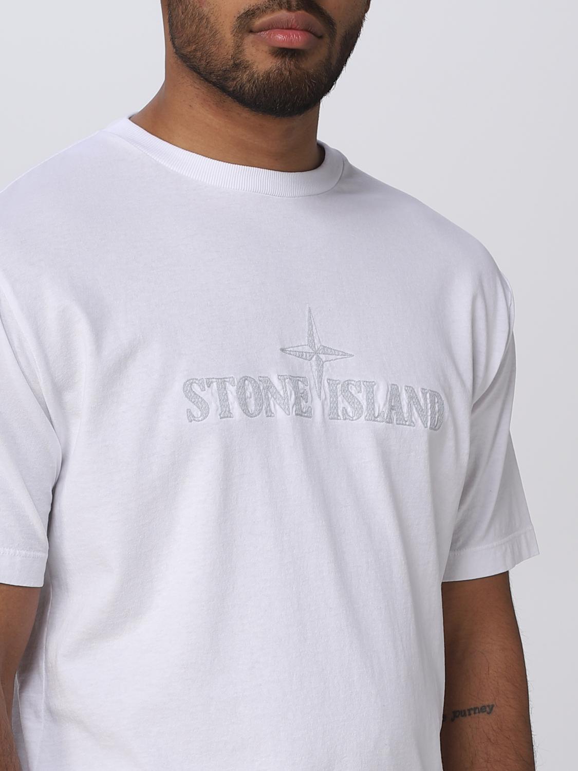 STONE ISLAND CAMISETA: Camiseta hombre Stone Island, Blanco - Img 5