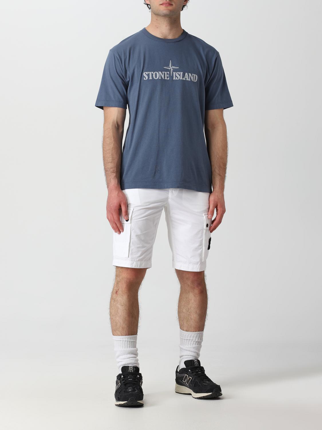 STONE ISLAND T-SHIRT: T-shirt Stone Island in cotone, Blue - Img 2