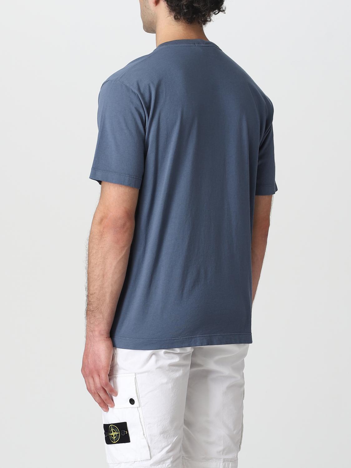 STONE ISLAND T-SHIRT: T-shirt Stone Island in cotone, Blue - Img 3