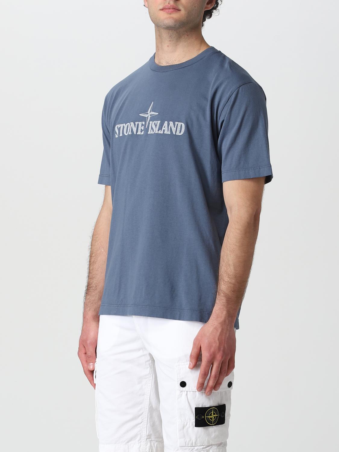 STONE ISLAND T-SHIRT: T-shirt Stone Island in cotone, Blue - Img 4
