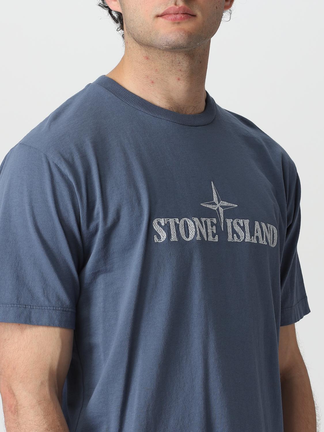 STONE ISLAND T-SHIRT: T-shirt Stone Island in cotone, Blue - Img 5