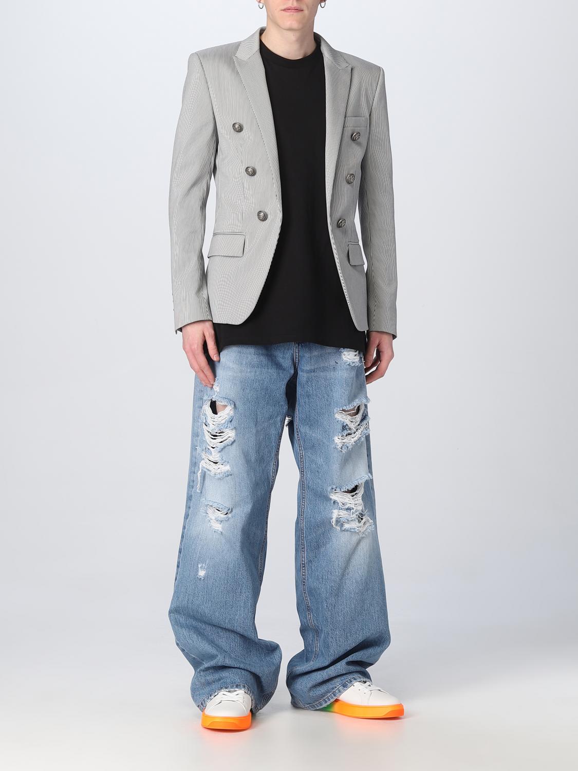 BALMAIN JACKET: Balmain viscose jacket, Grey - Img 2