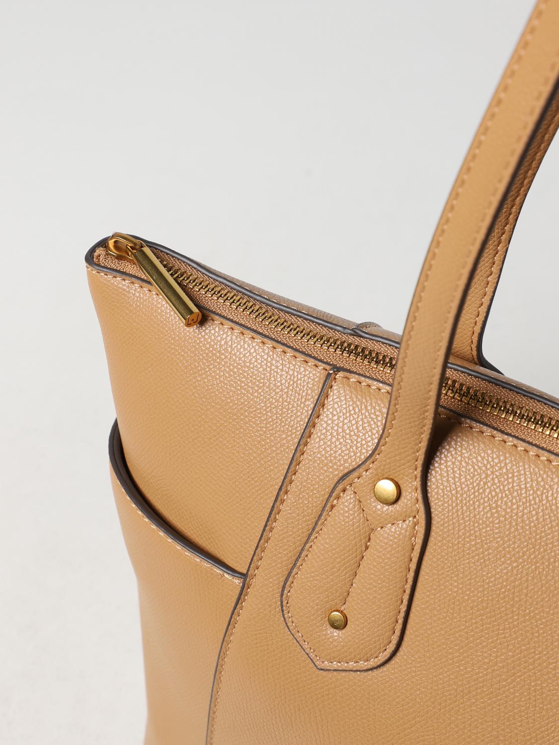 LIU JO BORSA A SPALLA: Borsa Twinset in pelle sintetica a grana, Marrone - Img 3