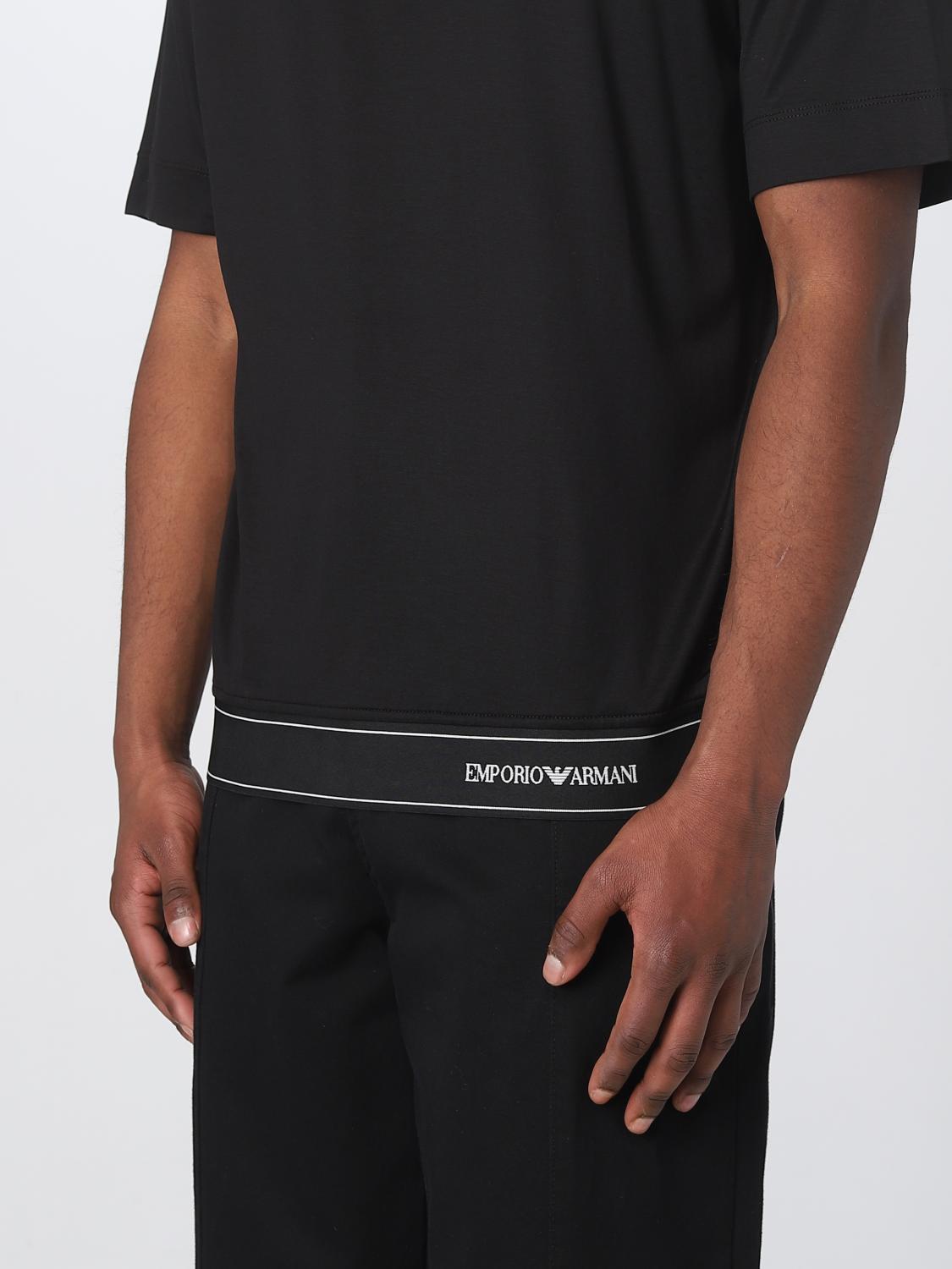 EMPORIO ARMANI T-SHIRT: Emporio Armani cotton T-shirt, Black - Img 3