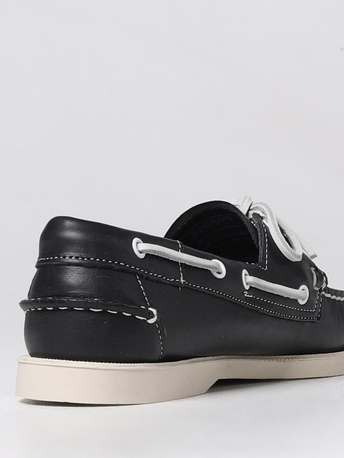 SEBAGO MOCASSINI: Mocassino Docksides Portland Sebago in pelle, Blue - Img 3