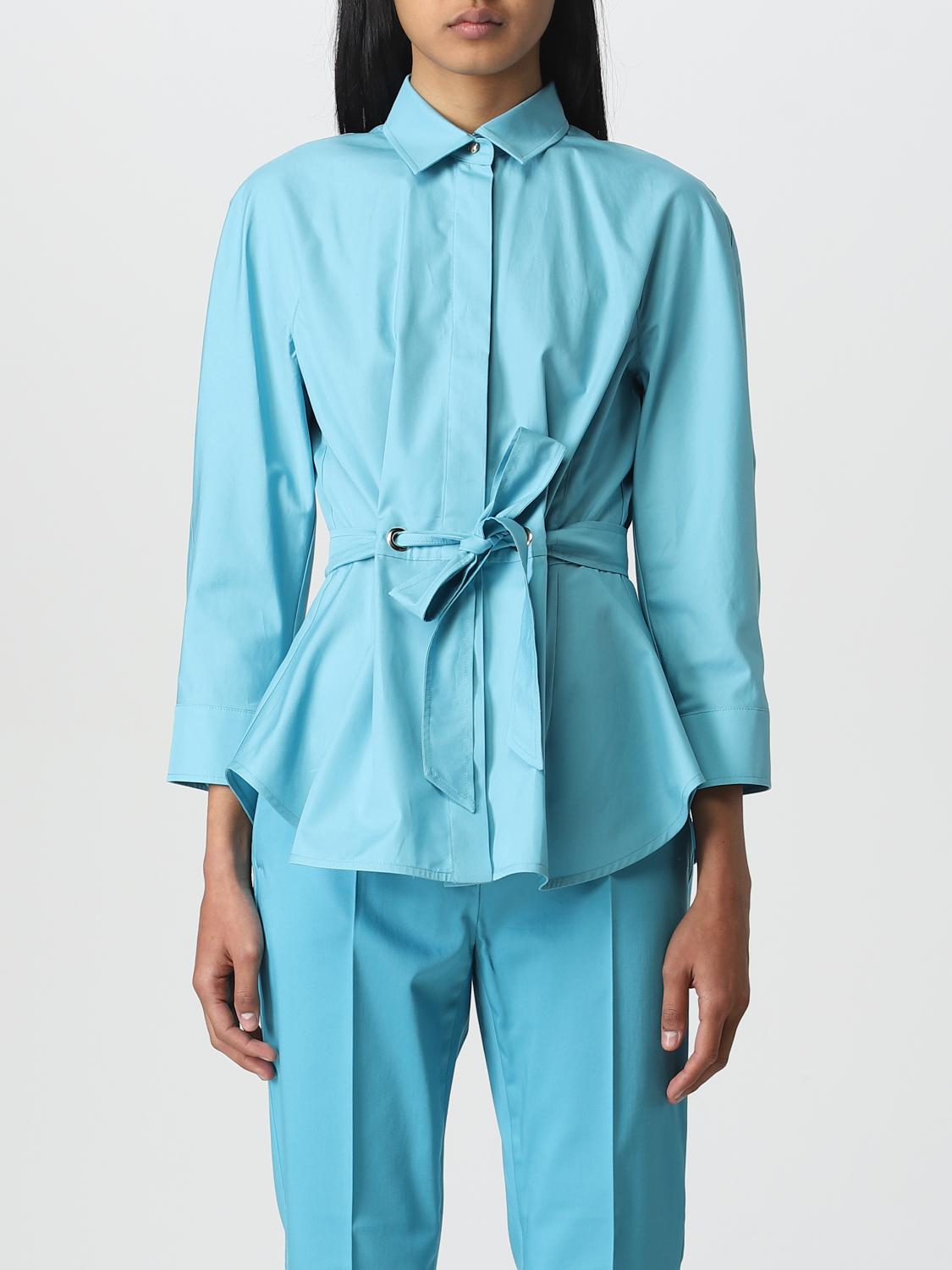 MAX MARA HEMDBLUSE: Hemdbluse damen Max Mara, Türkis - Img 1