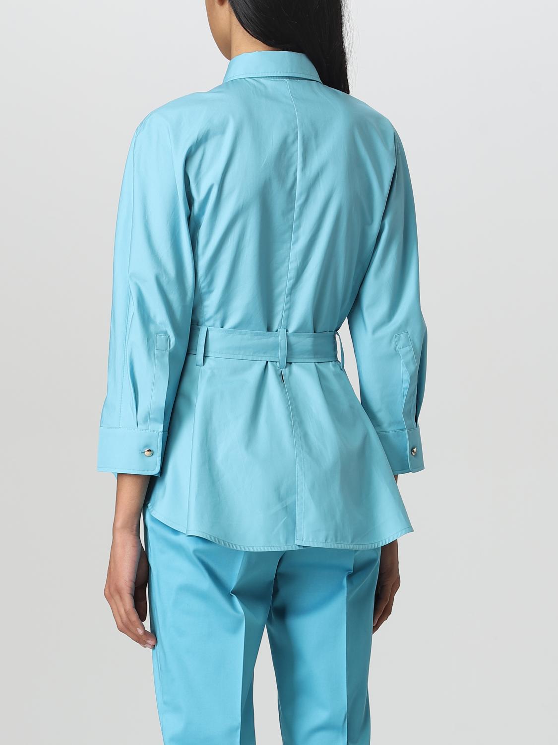 MAX MARA HEMDBLUSE: Hemdbluse damen Max Mara, Türkis - Img 3