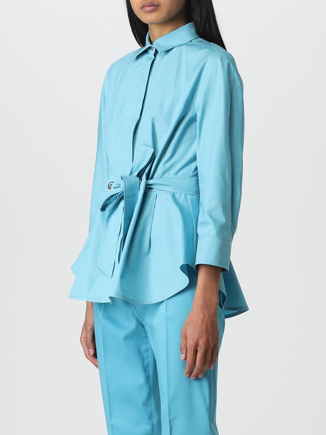 MAX MARA HEMDBLUSE: Hemdbluse damen Max Mara, Türkis - Img 4