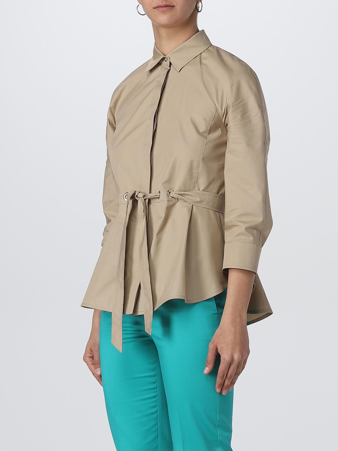 MAX MARA HEMDBLUSE: Hemdbluse damen Max Mara, Beige - Img 4