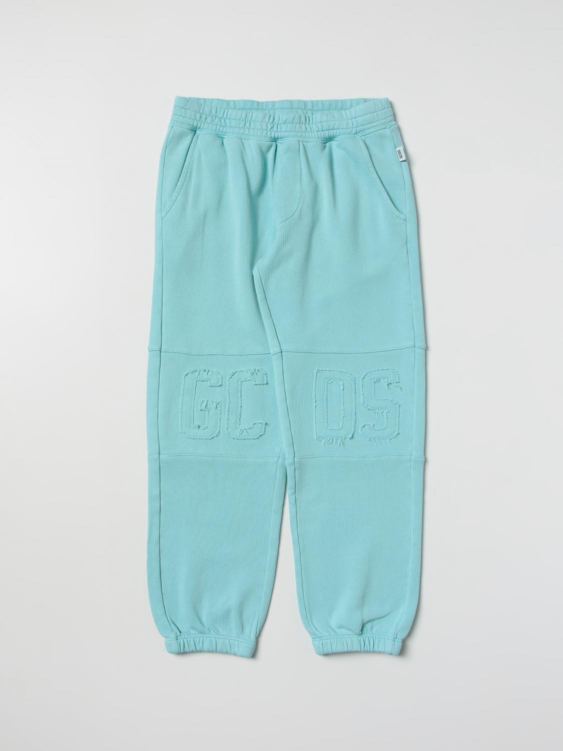 GCDS JUNIOR HOSE: Hose kinder GCDS Kids, Türkis - Img 1