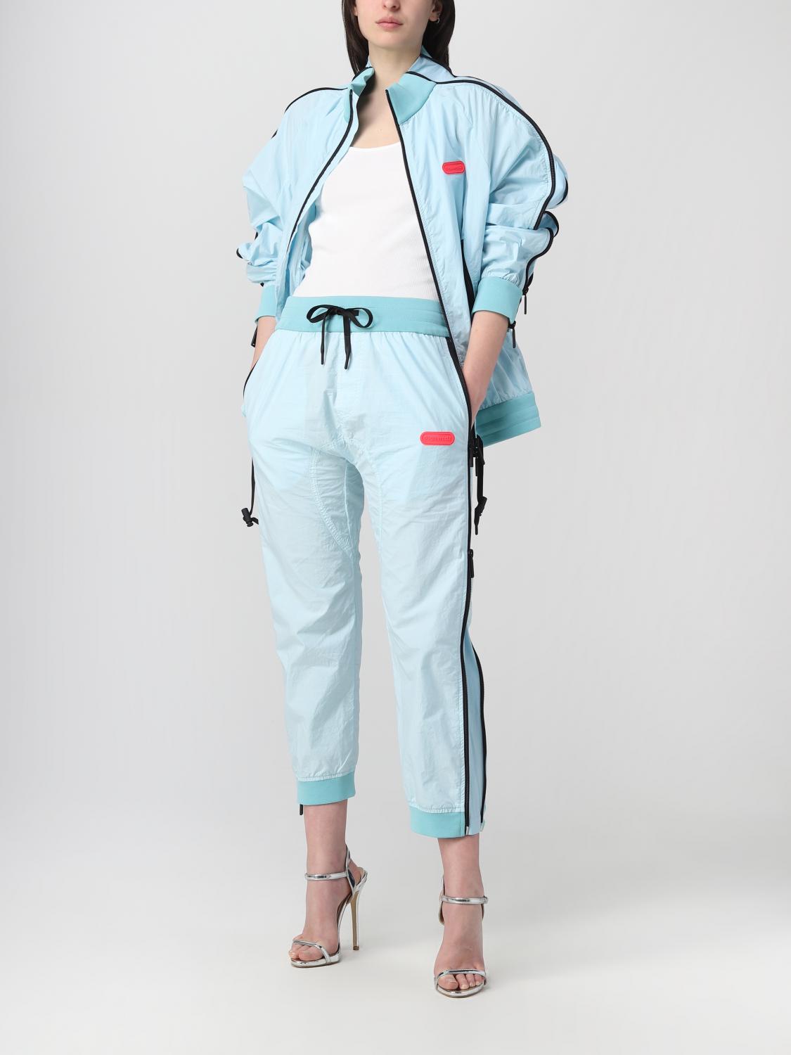 DSQUARED2 GIACCA: Felpa Dsquared2 in misto nylon, Salvia - Img 2