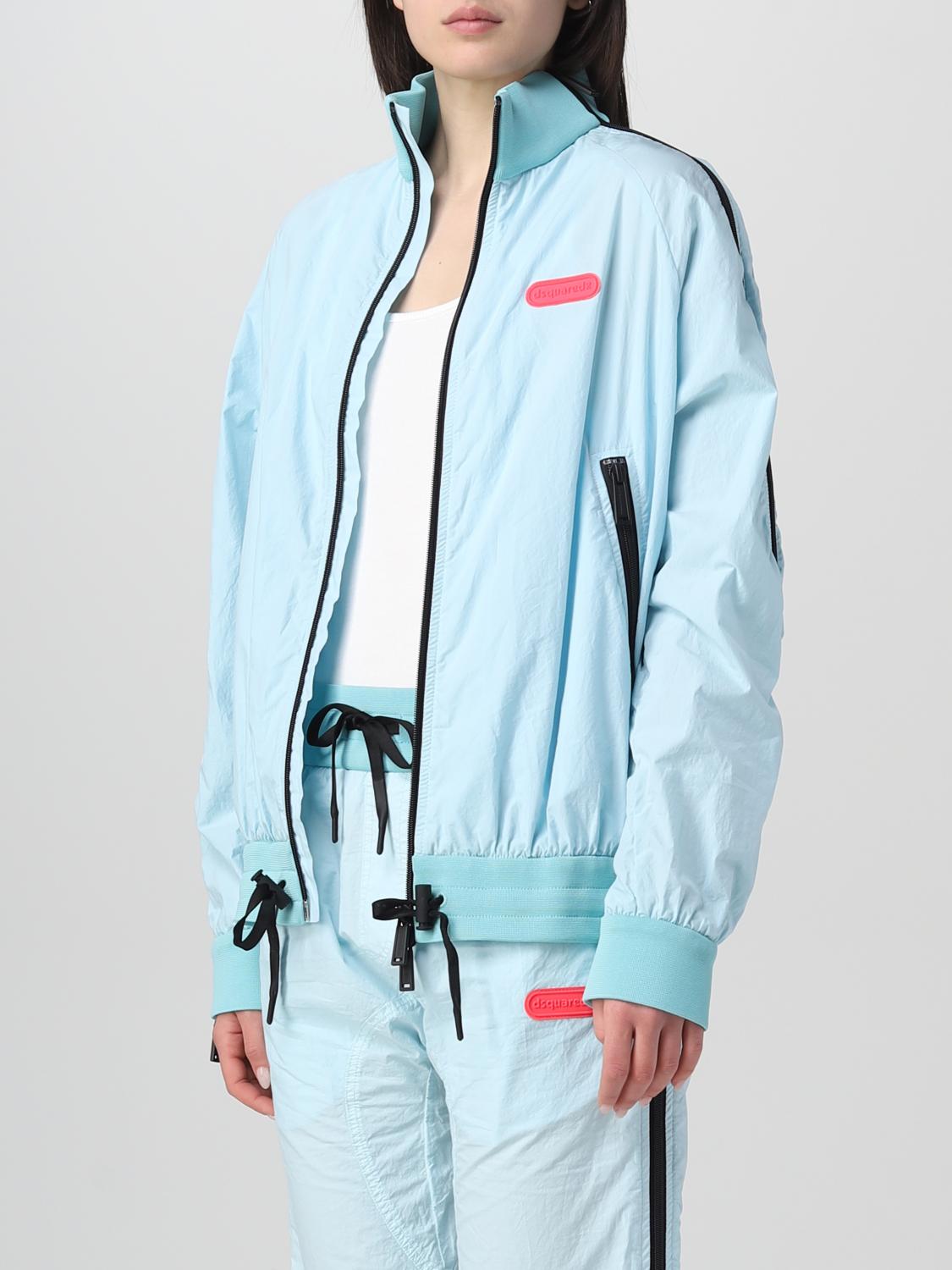 DSQUARED2 GIACCA: Felpa Dsquared2 in misto nylon, Salvia - Img 4