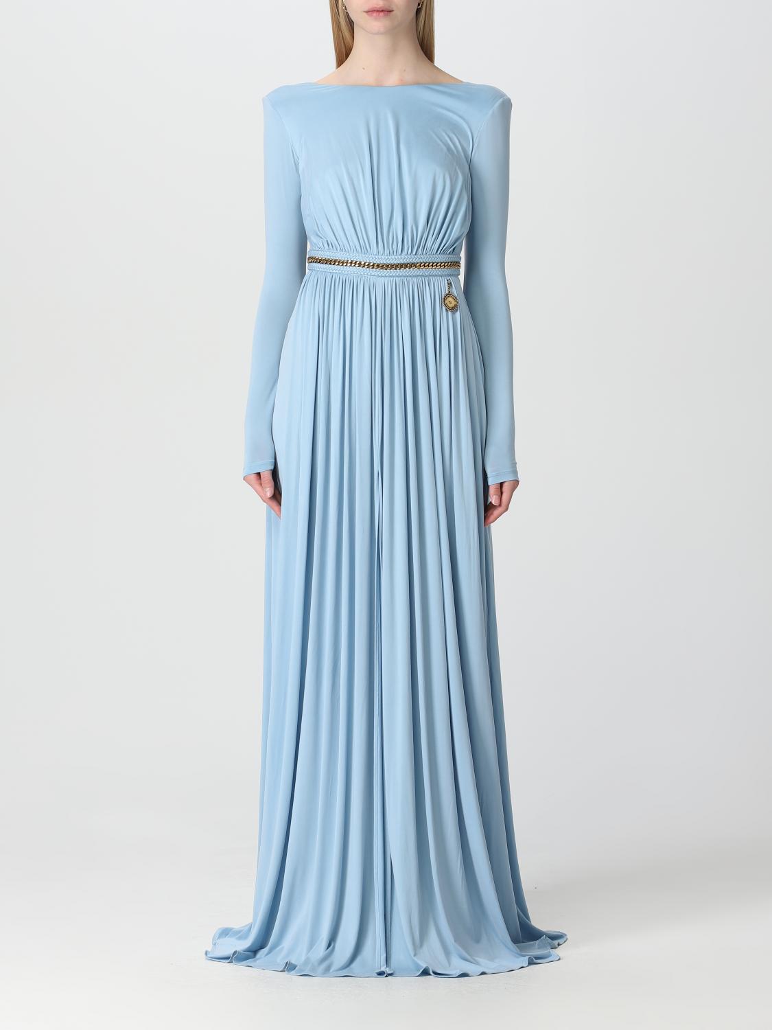 ELISABETTA FRANCHI ABITO: Abito Elisabetta Franchi in jersey cupro, Blue - Img 1