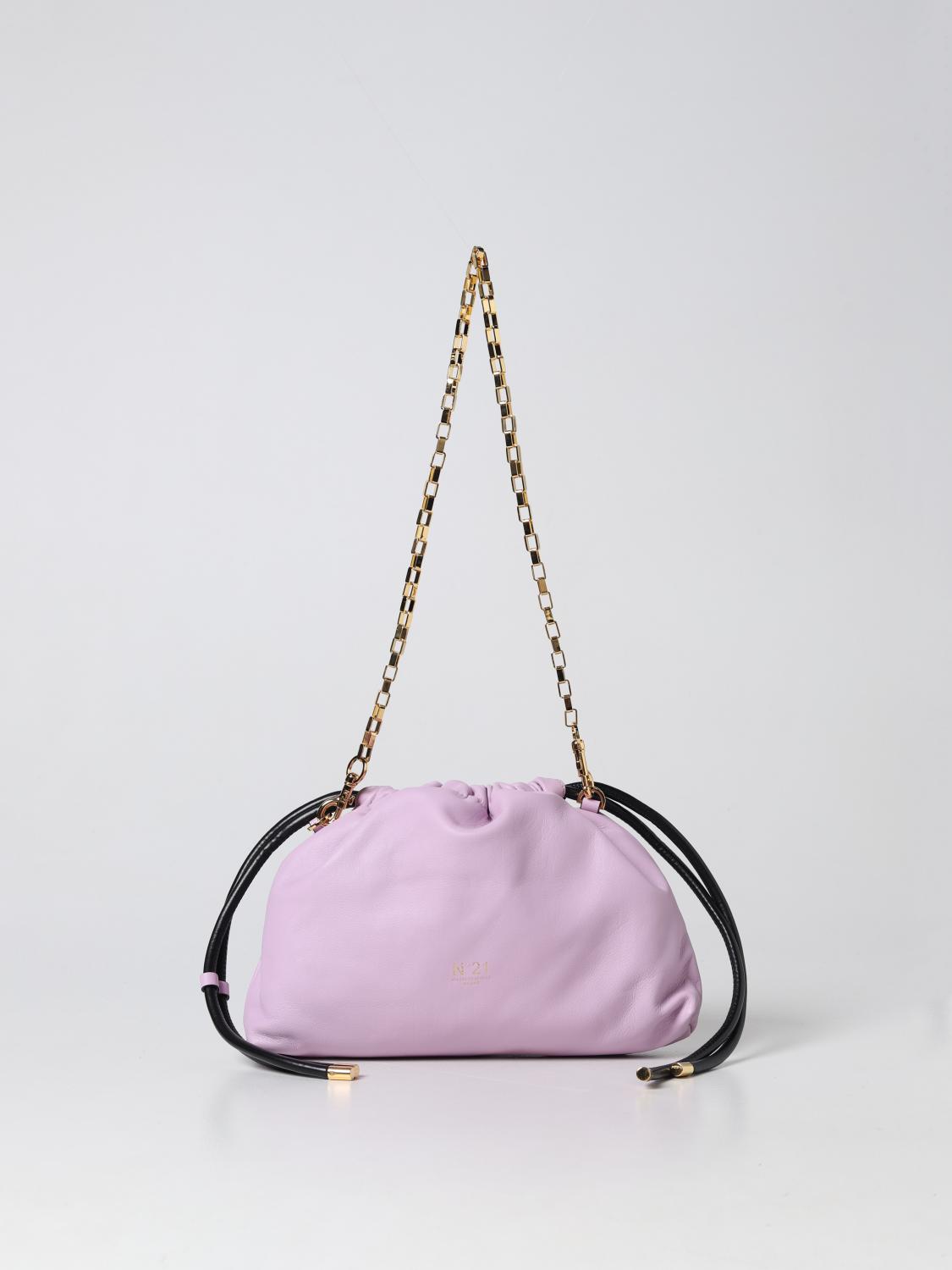 N° 21 BORSA A MANO: Borsa Eva N°21 in pelle sintetica, Glicine - Img 1
