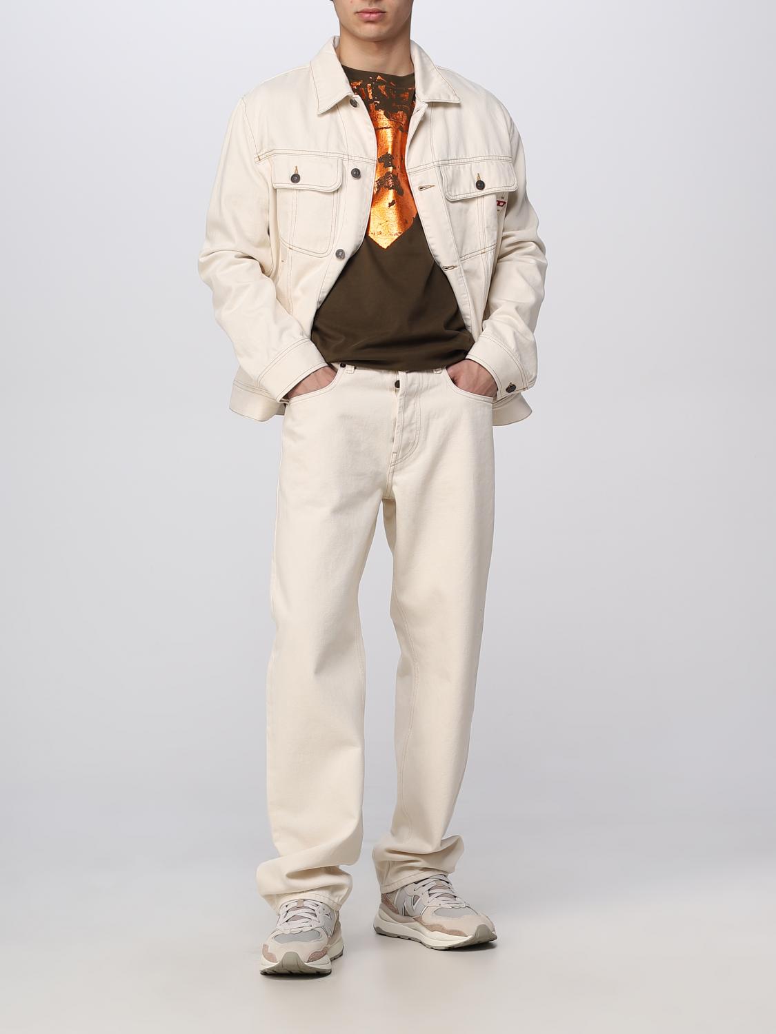 DIESEL JACKET: Diesel denim jacket, Beige - Img 2