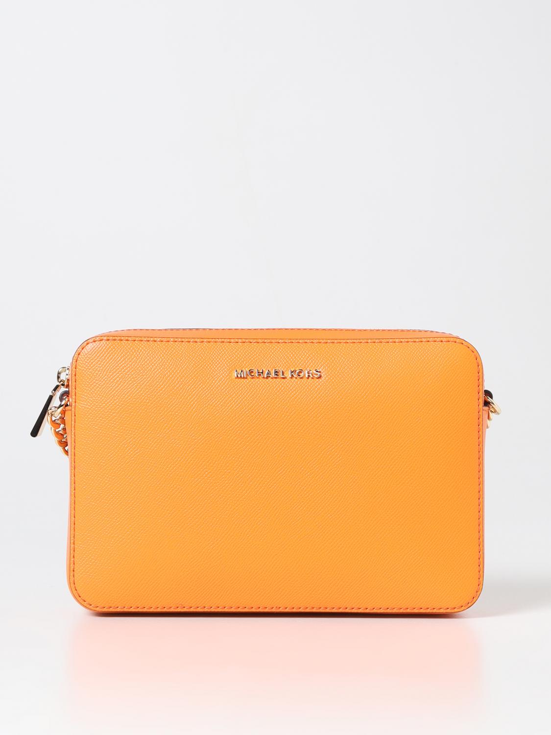 MICHAEL KORS BORSA A TRACOLLA: Borsa Jet-Set Michael Kors in pelle a grana, Albicocca - Img 1