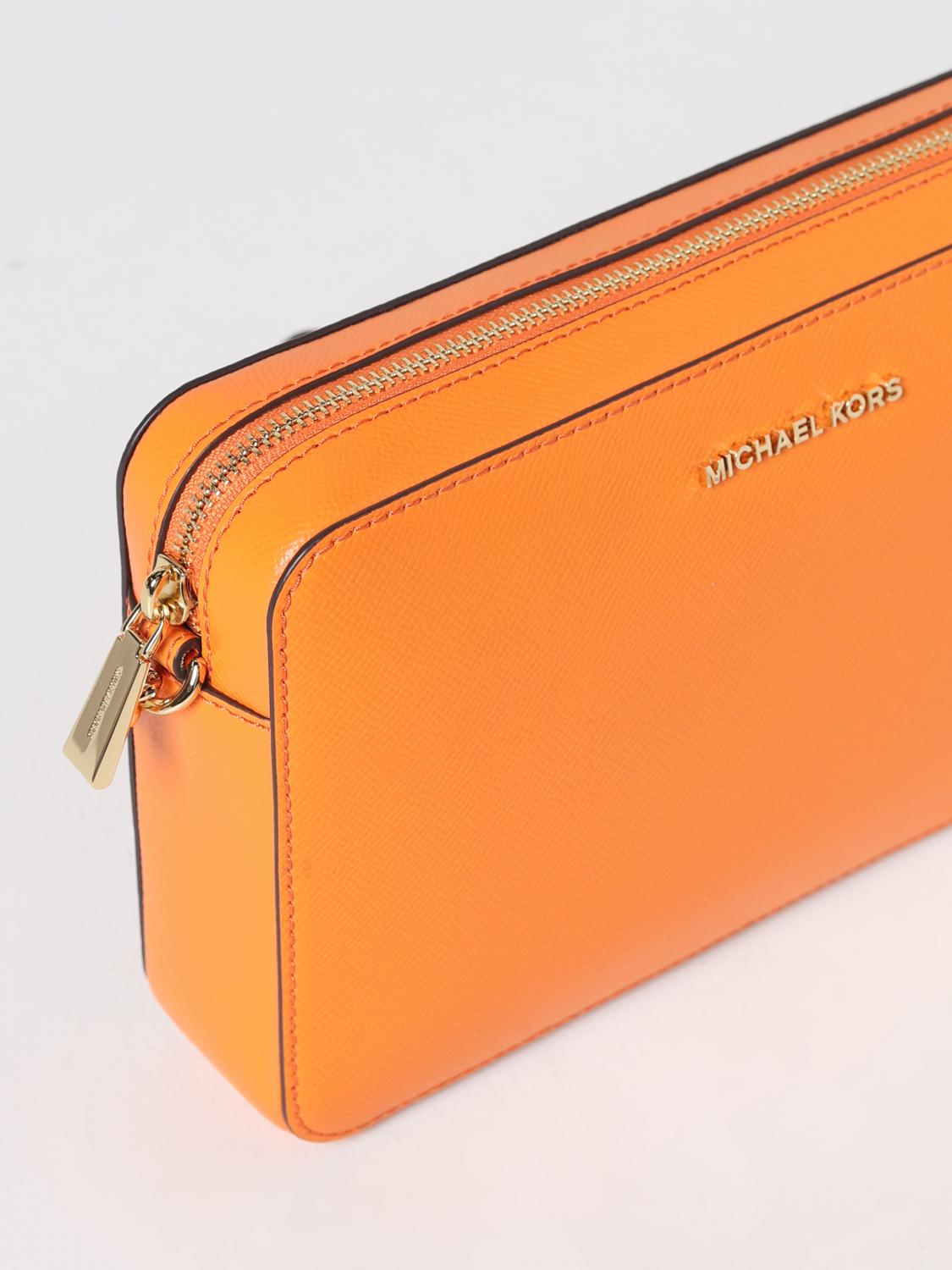 MICHAEL KORS BORSA A TRACOLLA: Borsa Jet-Set Michael Kors in pelle a grana, Albicocca - Img 3