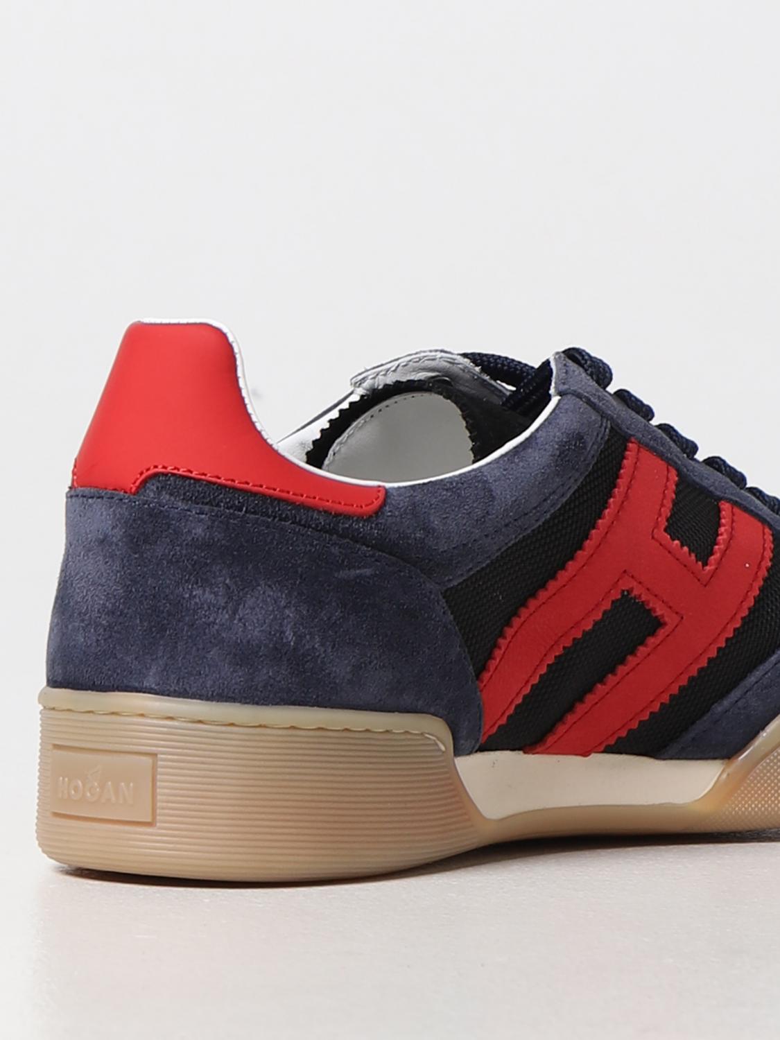 Hogan H357 sneakers in fabric and leather - Blue | HXM3570AC40PDK