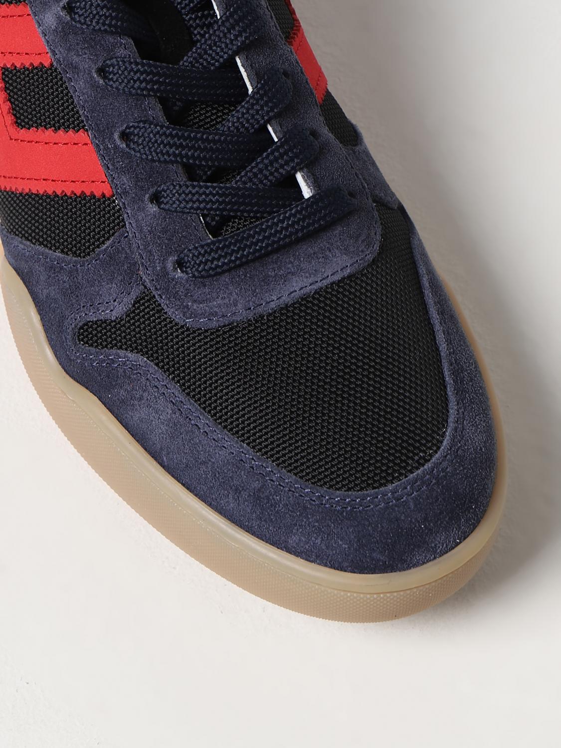 Hogan H357 sneakers in fabric and leather - Blue | HXM3570AC40PDK