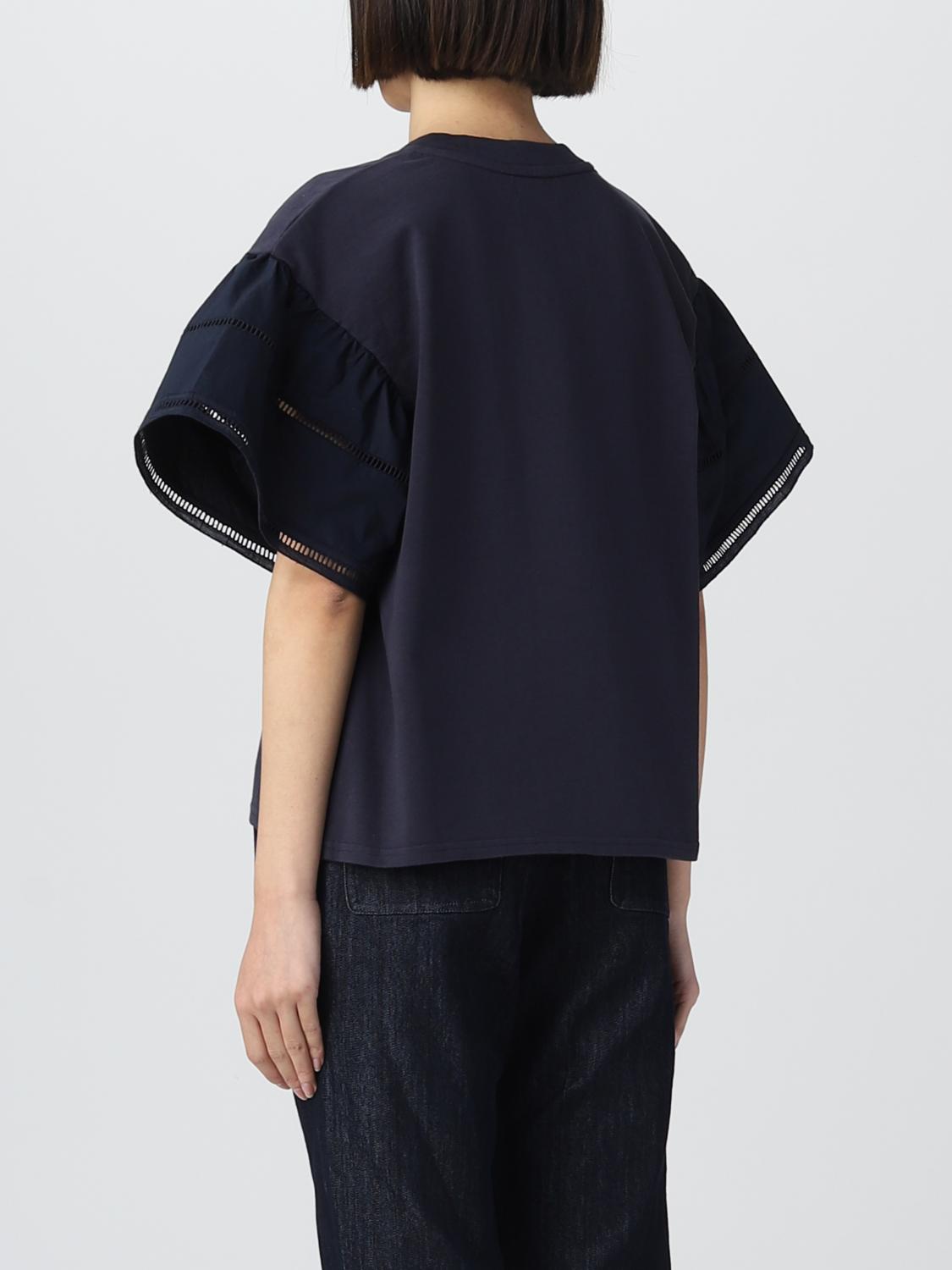 WOOLRICH CAMISETA: Camiseta mujer Woolrich, Azul Oscuro - Img 2