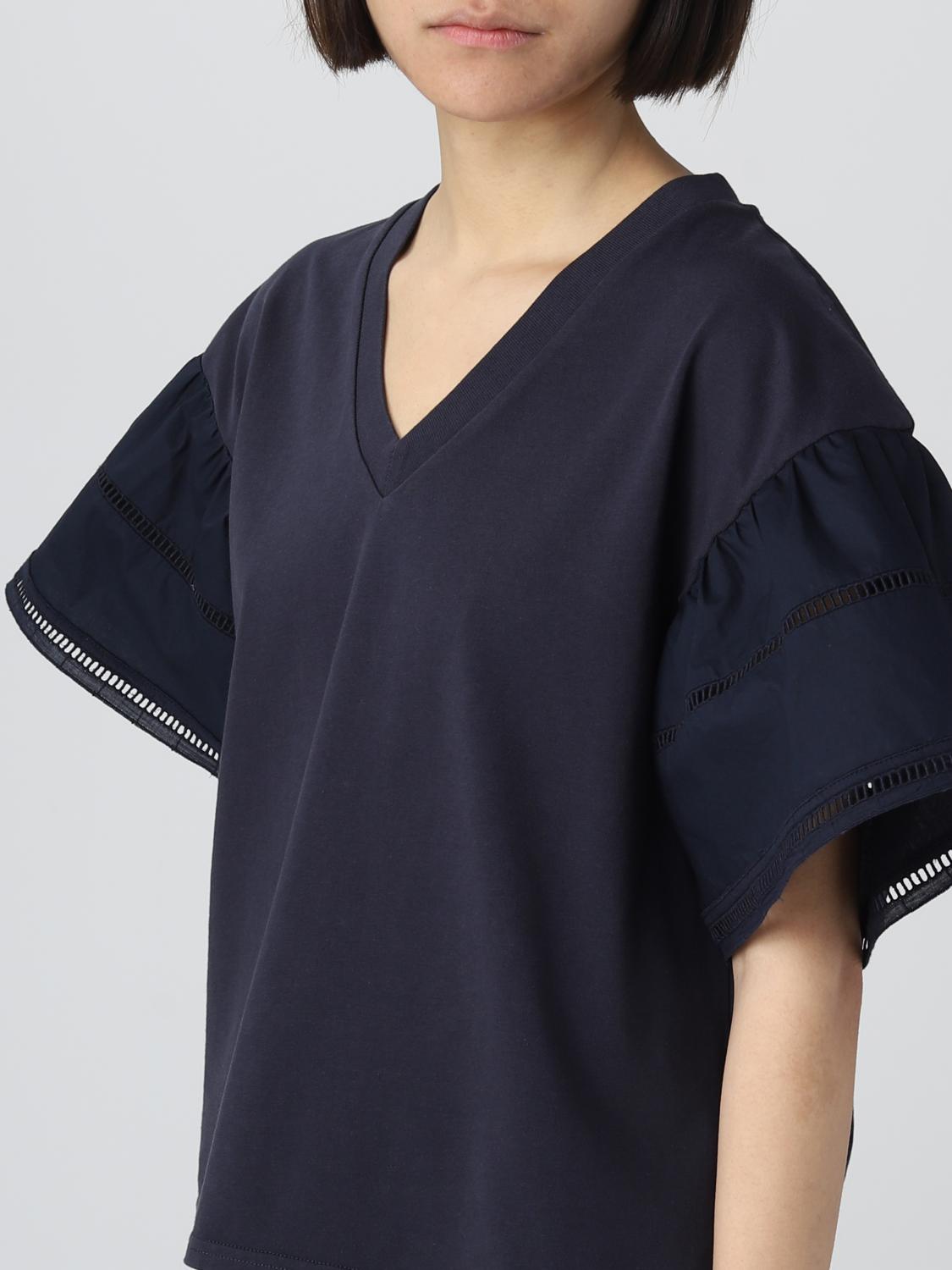 WOOLRICH CAMISETA: Camiseta mujer Woolrich, Azul Oscuro - Img 3