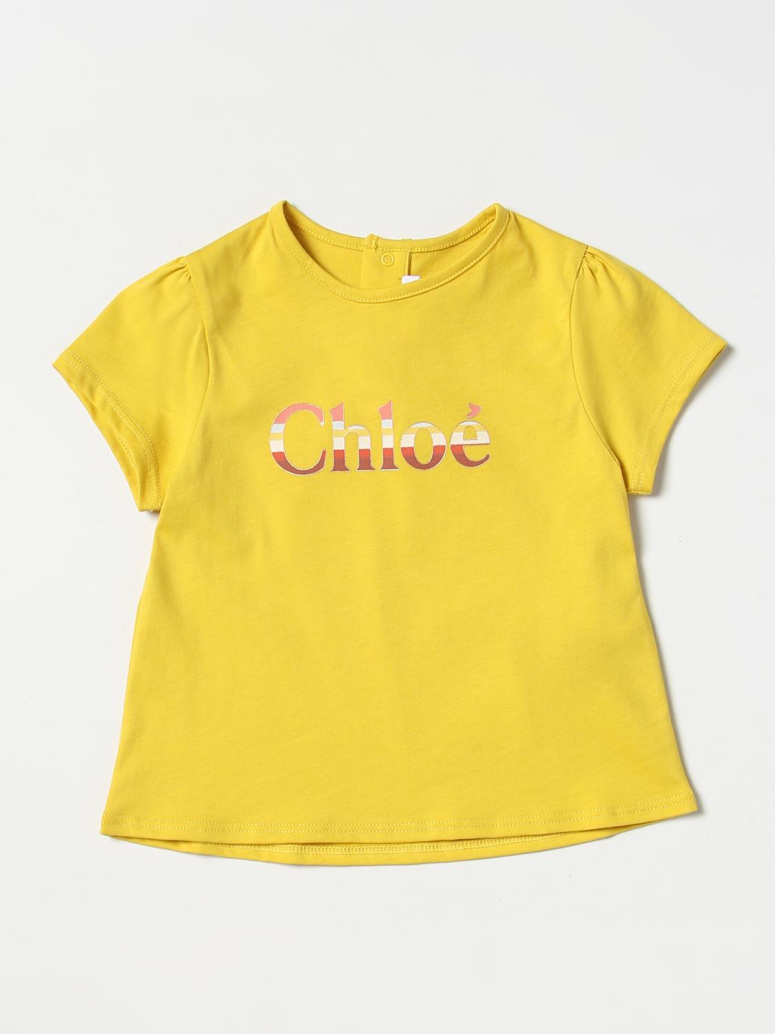 CHLOÉ T-SHIRT: Chloé cotton T-shirt, Yellow - Img 1