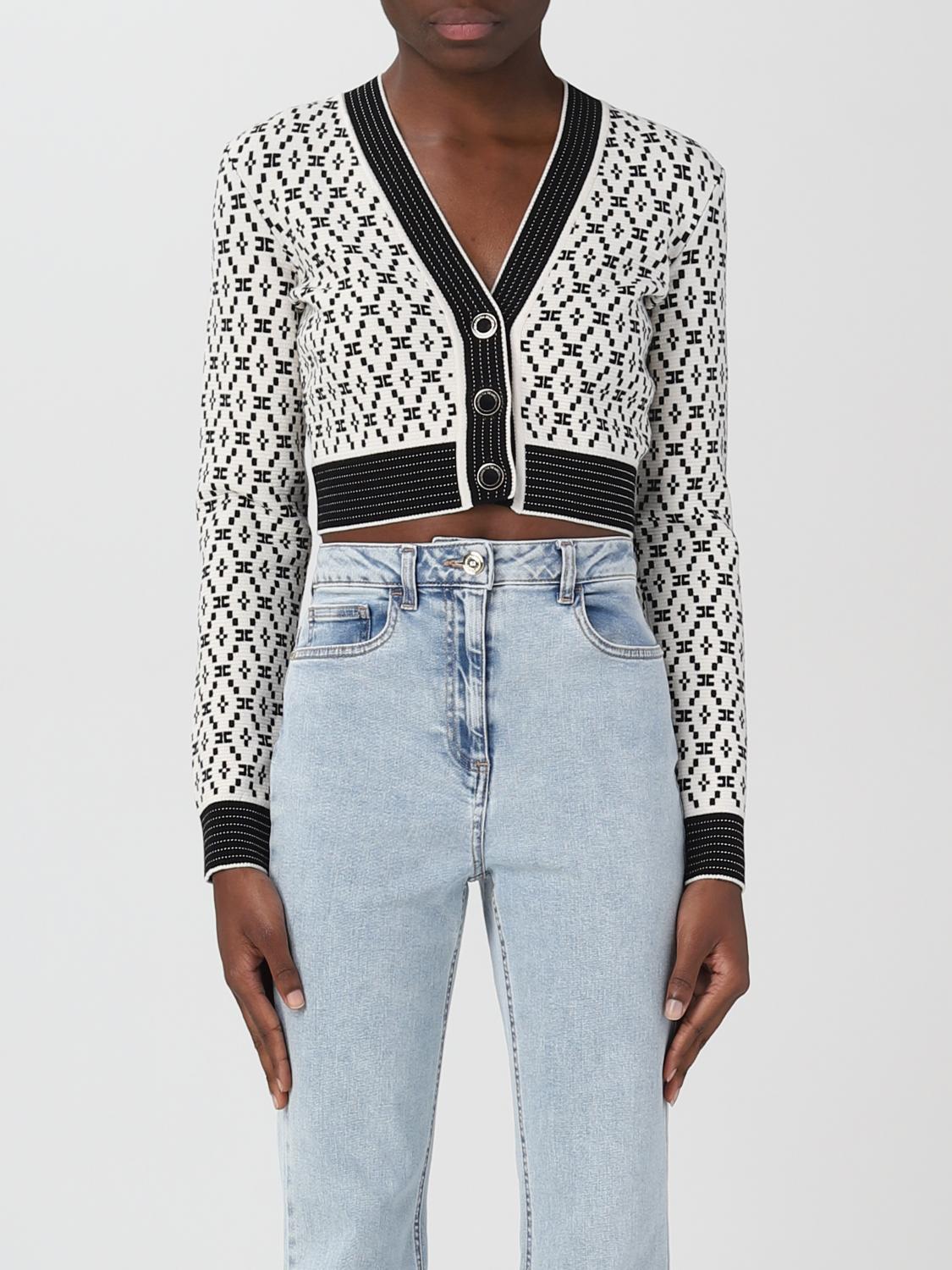 ELISABETTA FRANCHI CÁRDIGAN: Jersey mujer Elisabetta Franchi, Blanco - Img 1