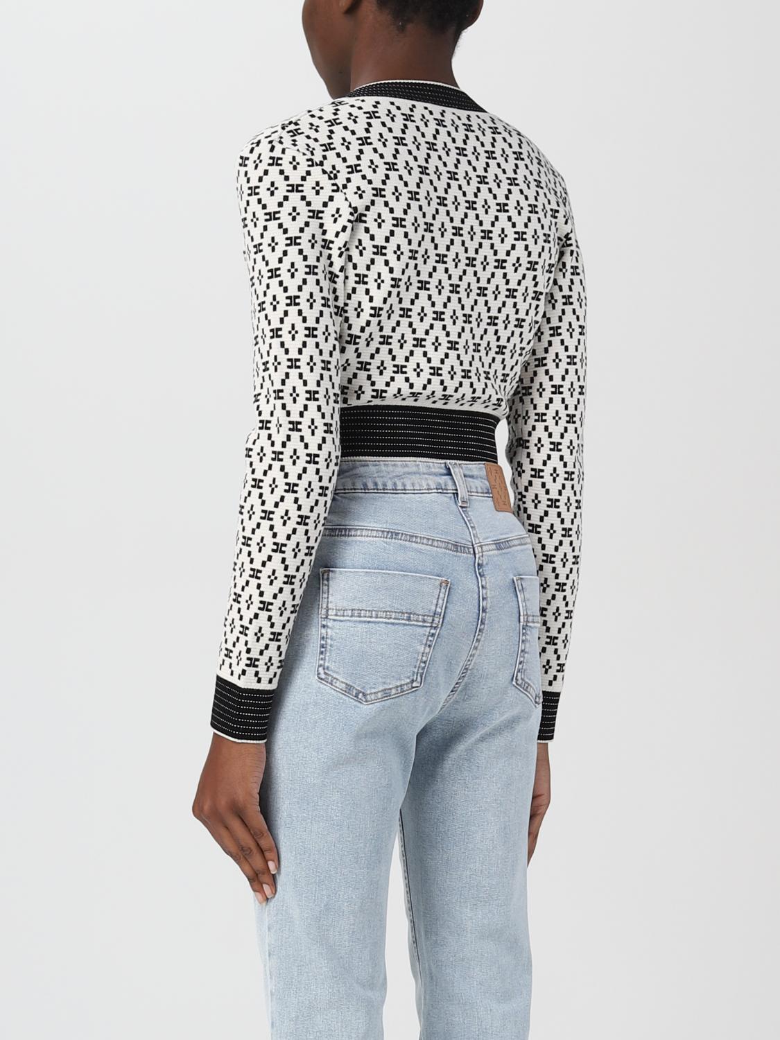 ELISABETTA FRANCHI CÁRDIGAN: Jersey mujer Elisabetta Franchi, Blanco - Img 2