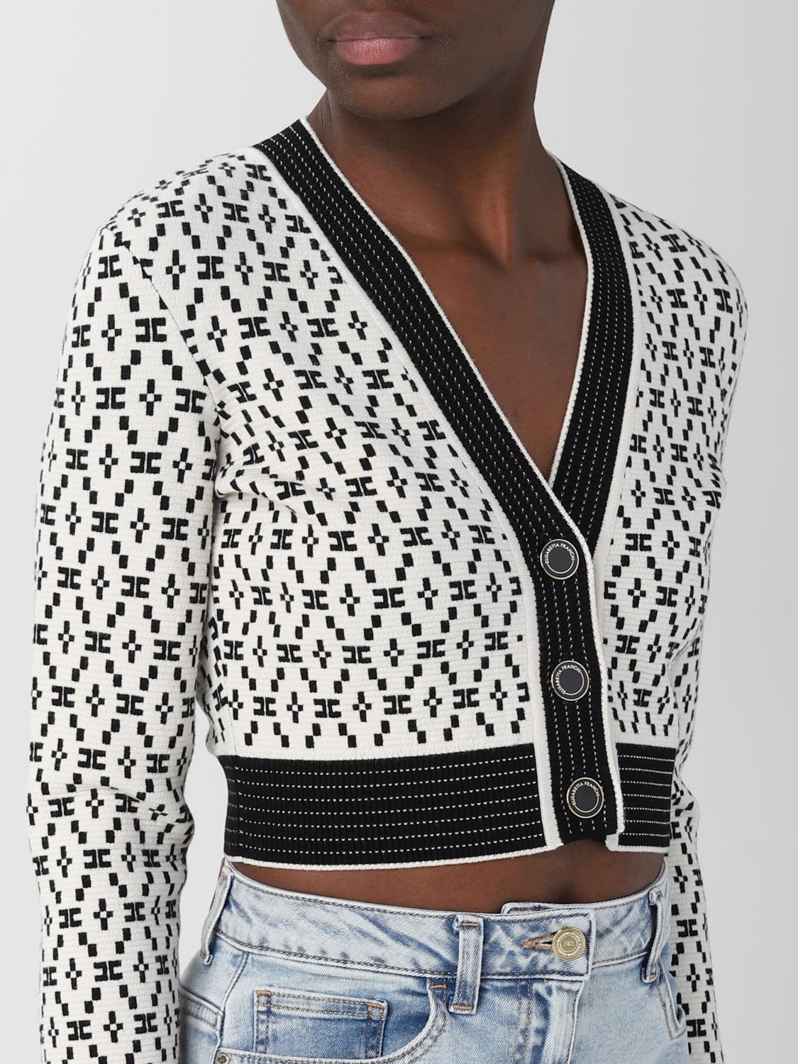 ELISABETTA FRANCHI CÁRDIGAN: Jersey mujer Elisabetta Franchi, Blanco - Img 3