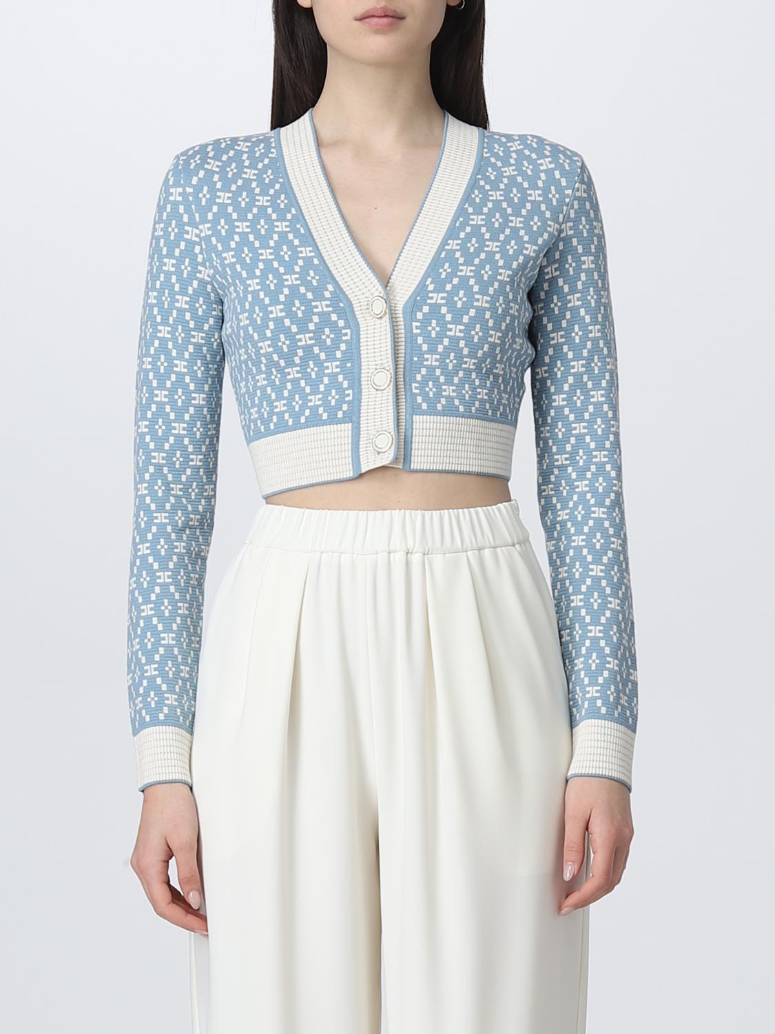 ELISABETTA FRANCHI CÁRDIGAN: Jersey mujer Elisabetta Franchi, Azul Claro - Img 1