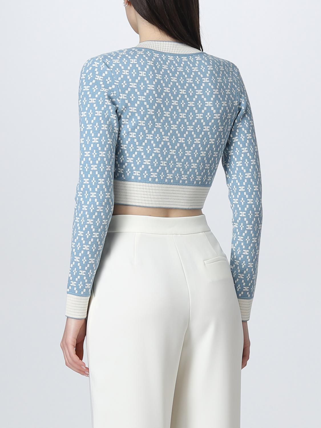 ELISABETTA FRANCHI CÁRDIGAN: Jersey mujer Elisabetta Franchi, Azul Claro - Img 2