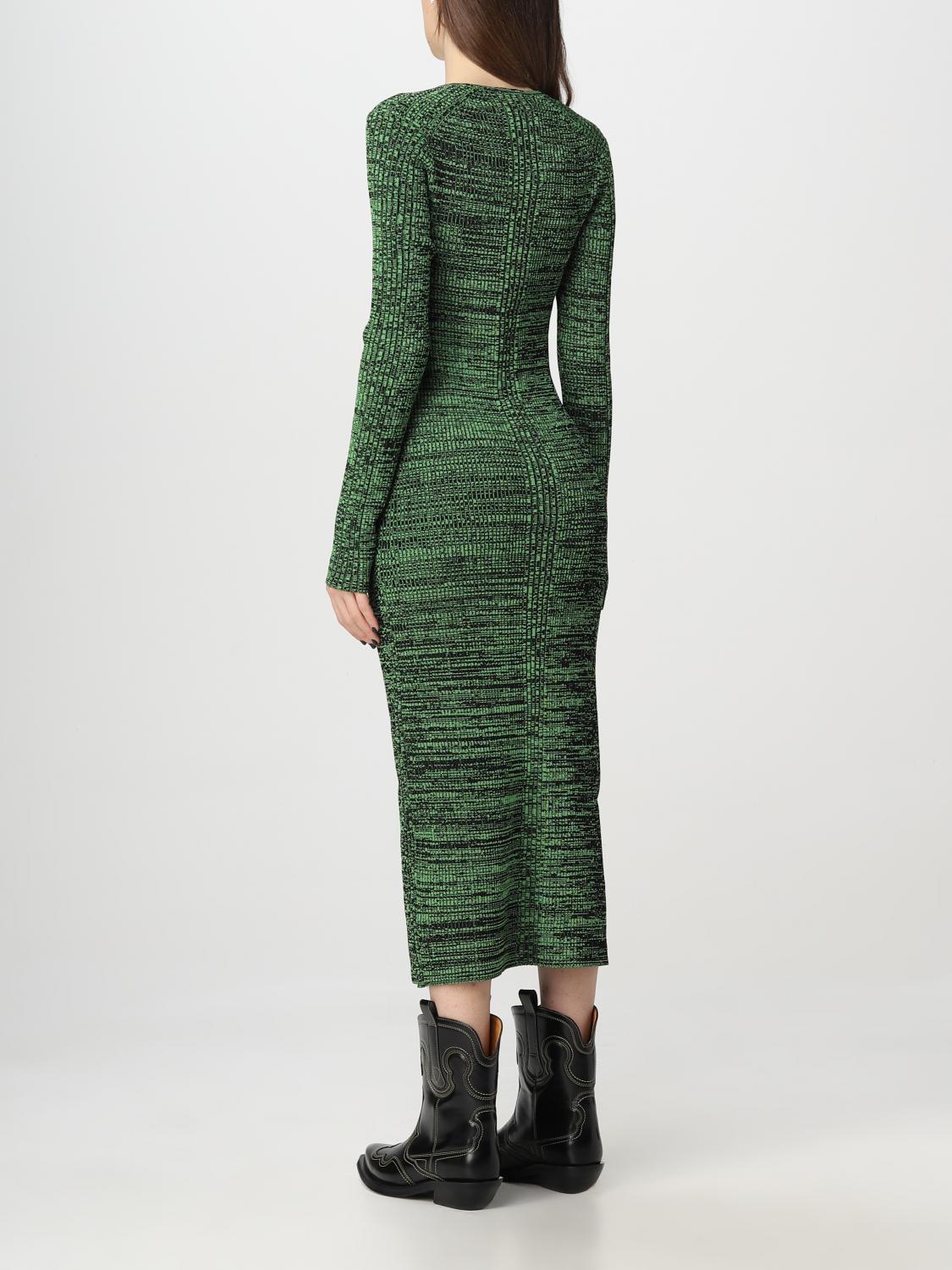 GANNI DRESS: Ganni dress in rayon blend, Green - Img 2