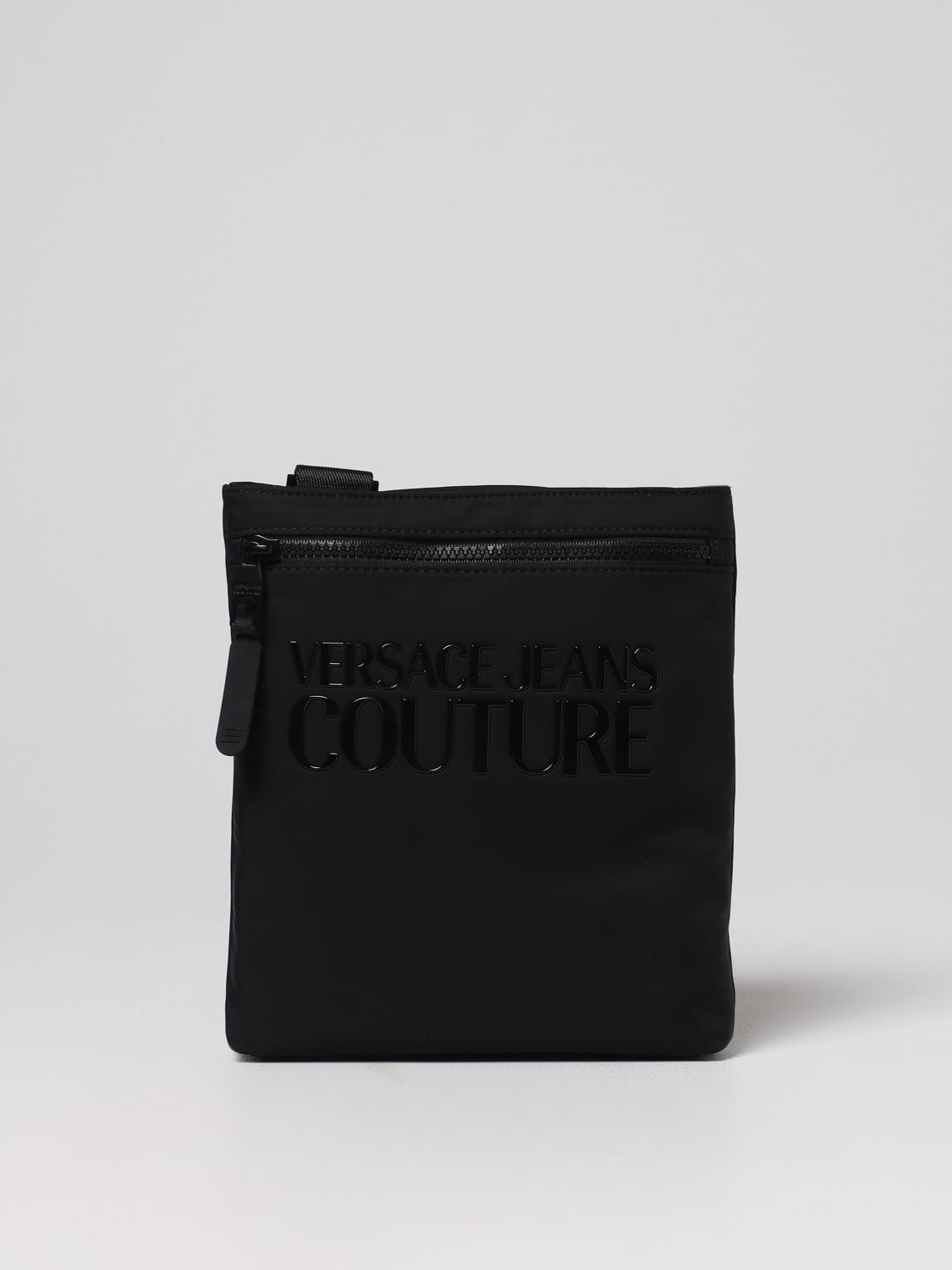 VERSACE JEANS COUTURE BORSA A TRACOLLA: Borsa Versace Jeans Couture in nylon, Nero - Img 1