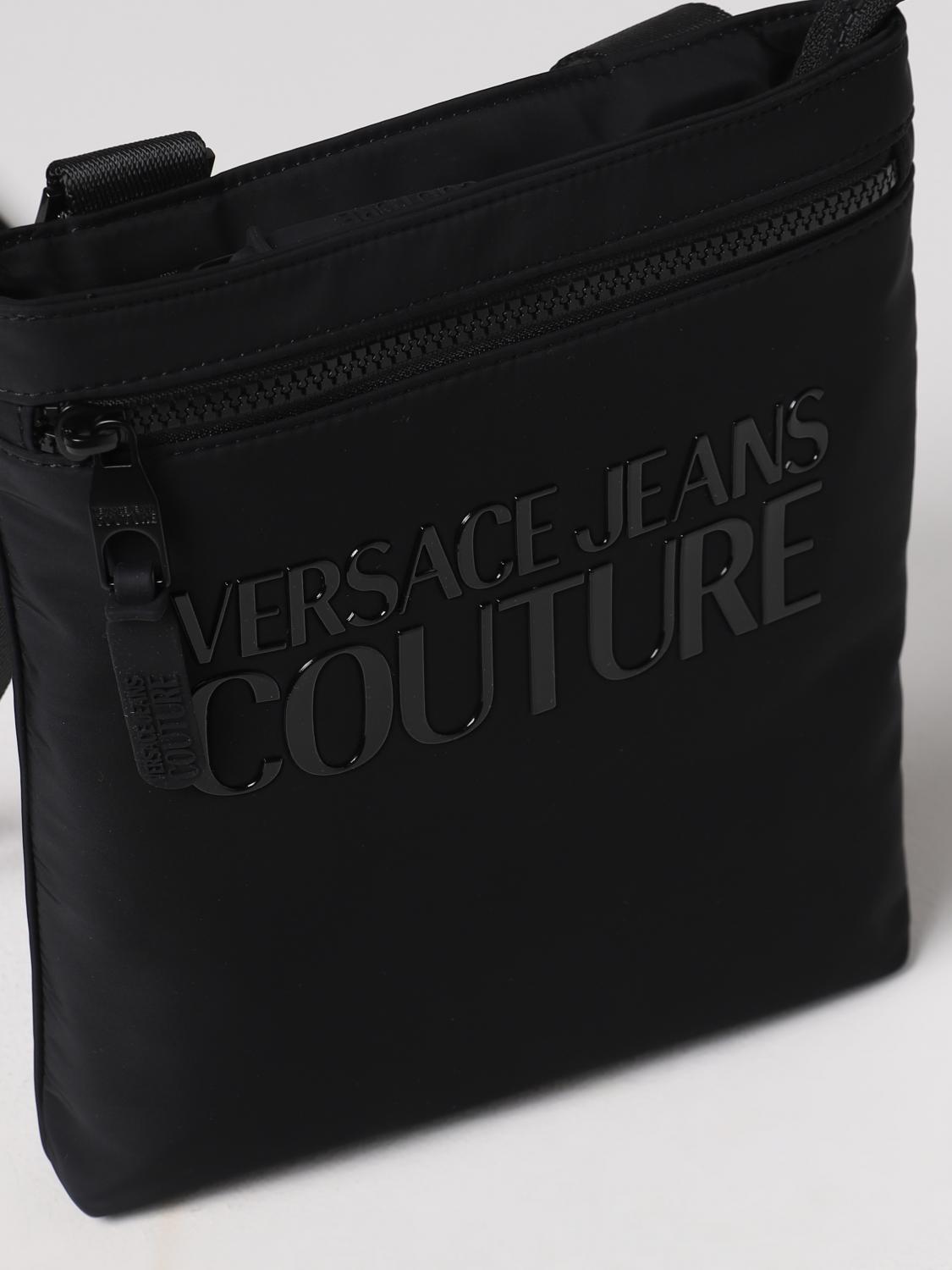 VERSACE JEANS COUTURE BORSA A TRACOLLA: Borsa Versace Jeans Couture in nylon, Nero - Img 3