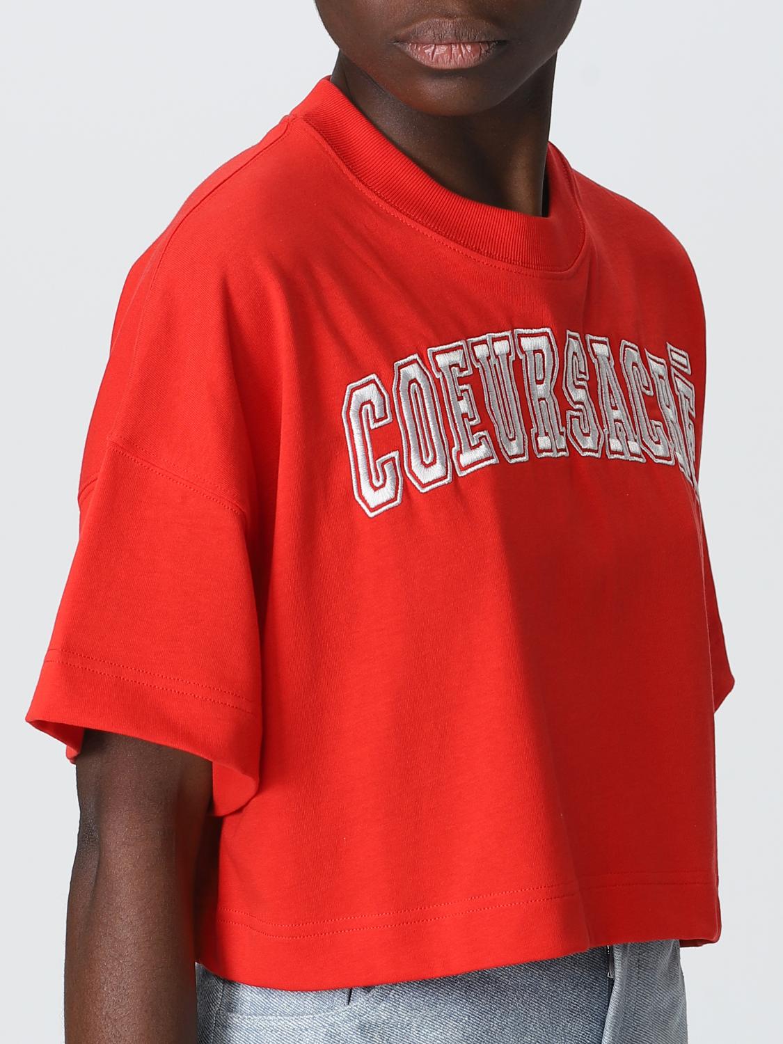 AMI PARIS T-SHIRTS: T-shirt Ami Paris in cotone, Rosso - Img 3