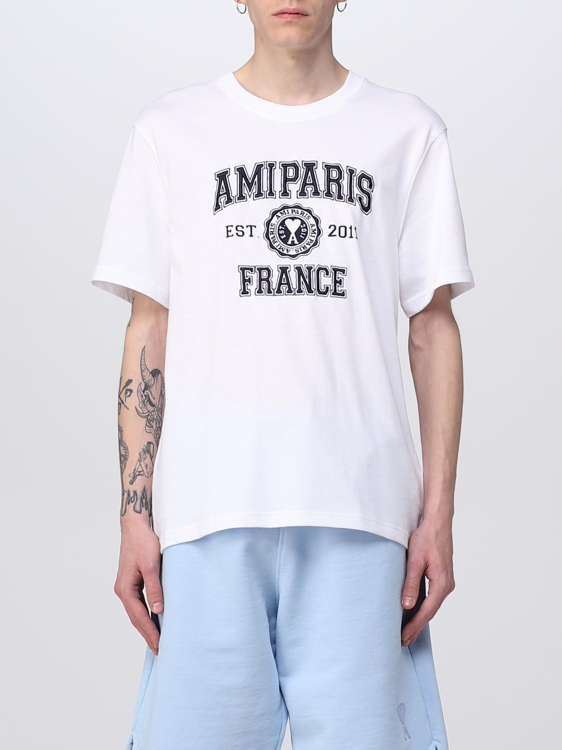Ami Paris Tシャツ メンズ - ホワイト | HTS008726 | GIGLIO.COM