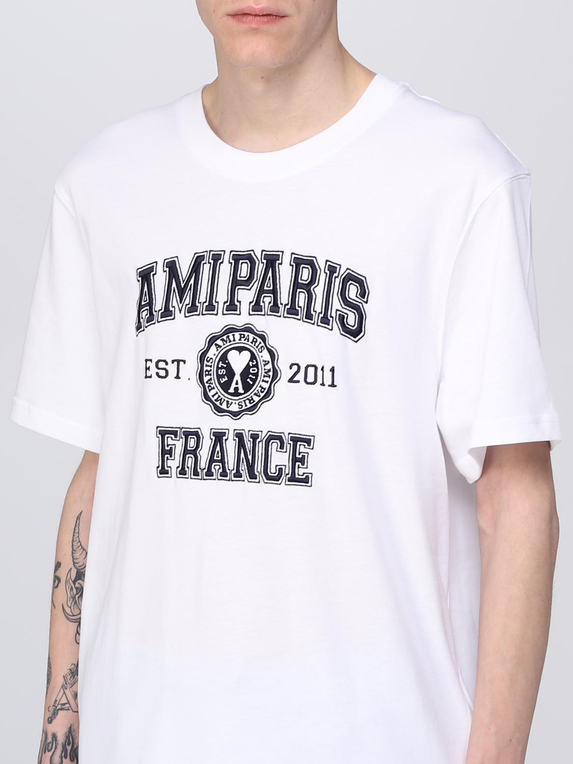 Ami Paris Tシャツ メンズ - ホワイト | HTS008726 | GIGLIO.COM